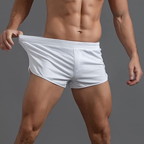 Shorts de boxer masculinos de BmiseGM Mens de verão calça de algodão sólida Banda elástica solta os esportes casuais rápidos secos