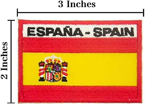 A-One União Européia Ferrilha Ferro no Patch + Espanha Bandeira, Bordado uniforme do Exército, Patch de couros quentes para roupas,