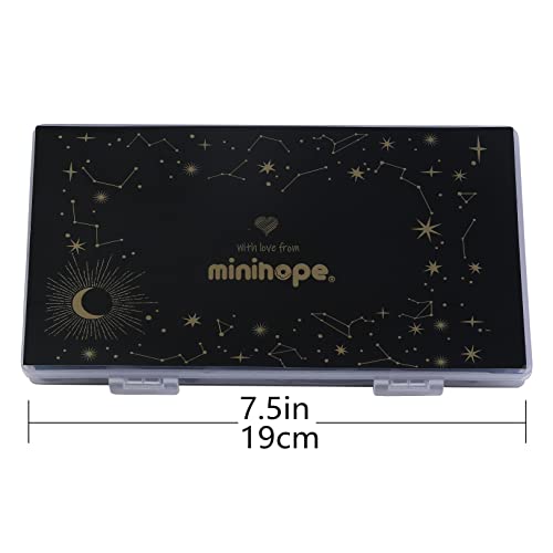 Minihope 120 Pacote preto 2 polegadas Cabelos para mulheres Não deslizam clipes de cabelo de metal para meninas acessórios em uma caixa de armazenamento
