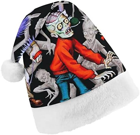 Zombie chapéu de natal macio macho santa boné engraçado gorro para a festa festiva do ano novo de natal