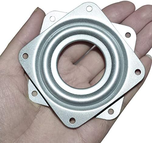 10pack Lazy Susan Hardware, placa giratória de rolamento de esferas quadradas de 3 ”, com capacidade de 120 libras com capacidade