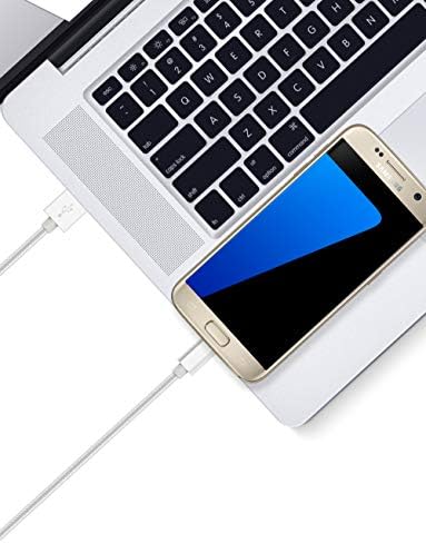 Talk Works Micro USB Cable 3 pacote de 6 pés de comprimento Android Telefone CARREGADOR trançado Cabo de carregamento rápido para Samsung Galaxy S6 / S7, tablet, alto -falante Bluetooth, fones de ouvido sem fio - Silver - Silver