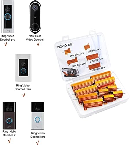 Uau, conjunto de 10 resistores de potência, resistores de conchas de alumínio, 25w 6 ohm/8 ohm, 50w 25 ohm, 100w 8 ohm/3 ohm de watts de alumínio de alumínio