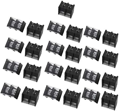 X-Dree 25pcs LW2C AC 300V 20A 10mm Pitch 2P parafuso Terminal Block Strip Barreira (25pcs LW2C AC 300 ν 20a 10mm