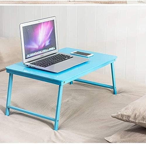 Zhyh mesa dobrável de computador, mini -piquenique portátil, rack de leitura do suporte para laptop, azul
