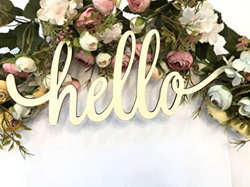 NC Hello Welcome Sign Sign Decoração de Wooden Letters