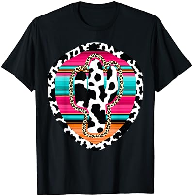 Camiseta de leopardo de cacto de vaca ocidental