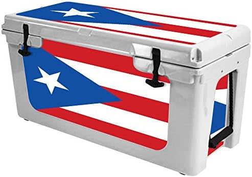 Mightyskins Skin Compatível com RTIC 65 Foler - Bandeira porto -riquenha | Tampa protetora, durável e exclusiva do encomendamento de vinil | Fácil de aplicar | Feito nos Estados Unidos