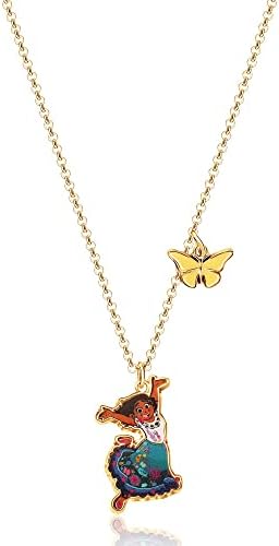 Colar de charme da Disney Encanto - Colar Encanto com Mirabel, Isabela e Butterfly Locket Charm 16 + 3 Jóias de colar para