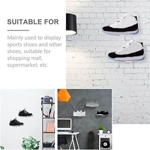 Zerodeko Shoe montado na parede Rack 3 sets Sapatos de sapatos flutuantes- sapatos de parede de parede Sapat Shotos esportivos exibindo