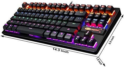 Teclado de jogos mecânicos anivia k87 com retroilument iluminada por LED com várias cores, com interruptor azul de teclado de