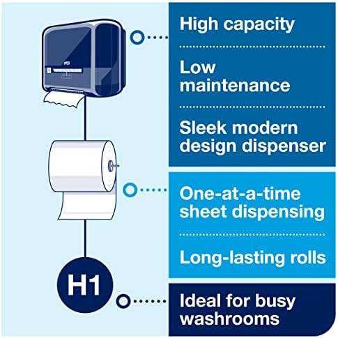 Dispensador de rolo de toalha de mão Tork Matic 5510282, projeto de elevação-dispensador de toalha de mão de papel H1, uma