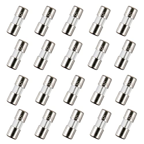 Huarew Christmas Light Fuses 0,14 x 0,39 polegadas / 3,6 x10 mm 125V 2,5a 3a 5a Kit de variedade de fusíveis de vidro