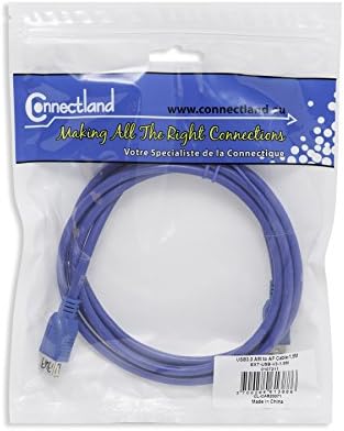 Connectland 6 pés USB 3.0 Tipo um homem para digitar um cabo de extensão feminina - CL -CAB20071