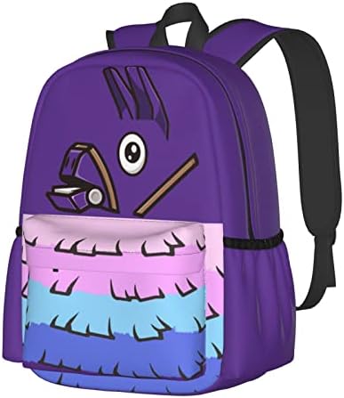 Mochila Elementar Zoseny para crianças de 17 polegadas Book School Bookbag para meninos meninas lhama Gaming College Daypacks para mulheres homens