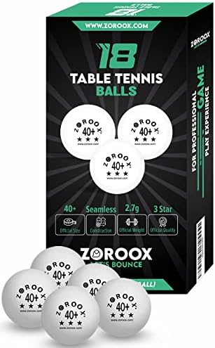 Bolas de tênis de mesa Zoroox Branca/laranja - Experimente o equilíbrio perfeito de velocidade, rotação e controle - a escolha dos campeões | 3 estrelas | 2.7G | 40+mm