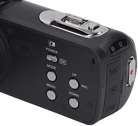 Câmera de câmera de vídeo 2.7K, gravador de câmera digital WiFi 2,7k 30m HD, 1080p 18x Câmera de câmera de toque de zoom