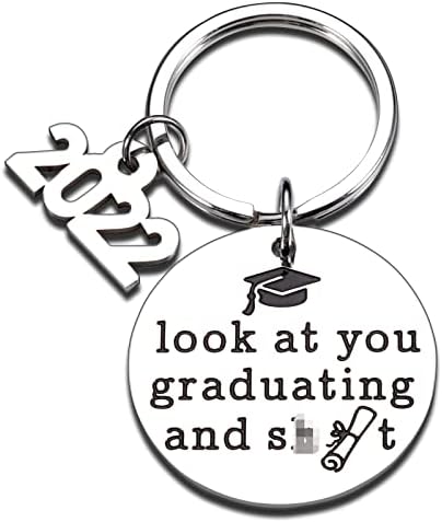 Chaves de graduação engraçados para ele sua turma de 2022 Keychain para estudantes da faculdade estudantes graduados