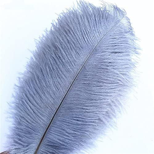 10 PCs Cinza Avestruz Feather for Crafts 15-70 cm /6-28 Gray Feathers Avestrich Plumes Wedding Feathers Decoração