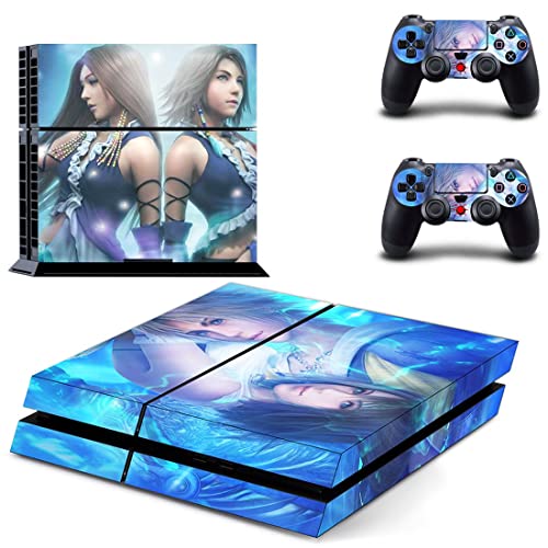 Game Fantasy Clou Strife Yuna X V III II I PS4 ou PS5 Skin Skinper para PlayStation 4 ou 5 Console e 2 controladores decalques