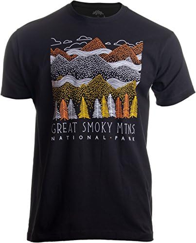Parque Nacional de Great Smoky Mountains | T-shirt para homens de arte de pôster smokie