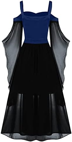 Use para mulheres 2023, Mulheres PLUS PLUS TAMANHO DE MANUS DE MURQUEFELA DE BORTURAFELA DE BORTURA DO ombro de Halloween vestido gótico