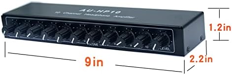 Aux Mini Jack TRS TRS 3,5 mm Entrada 1 em 10 OUT amplificador de fone de ouvido do canal amplificador estéreo amplificador