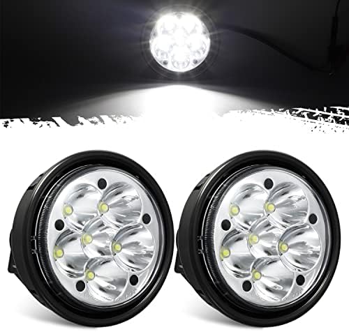 Partsam 2pcs LED nevoeiro luzes faróis Lâmpadas A06-32497000 Substituição de luz de neblina pesada para Freightliner Columbia 2004-2008