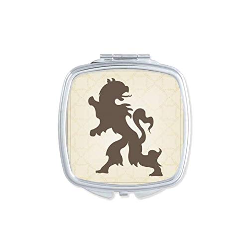 Europ Animals nacional emblema Eagle espelho portátil compacto maquiagem de bolso de dupla face de vidro de lados
