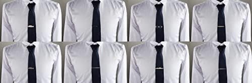 Evmasalq 8pc Modelagem de clipes de gravata para homens prateado ouro preto preto tie cards carros de guerra copos de