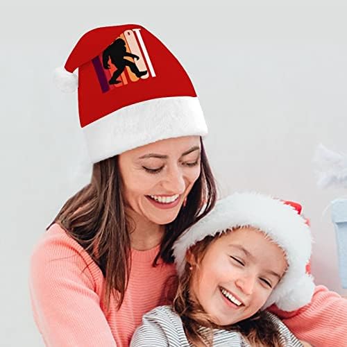 Retro bigfoot acreditar chapéu de natal chapéus de santa decorações de árvore de natal decoração de férias presentes