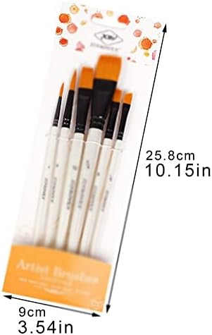 BHVXW 6 pincéis para artigos de escova de revestimento de propileno de manga de nylon de nylon aquarela