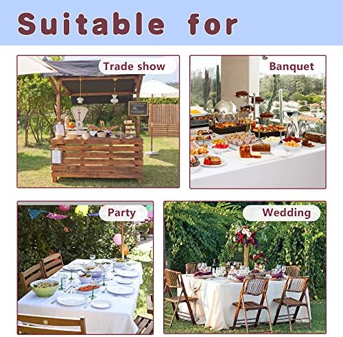 Holidayideas 2 Pacote de mesa de mesa de mesa - 48 x 24 polegadas - Toneladas de mesa de retângulo preto para mesas de 4 pés, protetor de tampa de mesa de tecido para mesa de buffet, festas, jantar de férias, casamento, feira de troca