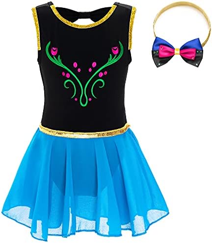 Funna Leotards for Girls Ballet Princess Dança Vestido de Back Bowknot