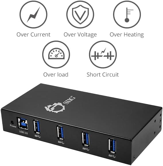 Siig 4-Port Industrial USB 3.0 Hub com proteção de 15kV ESD