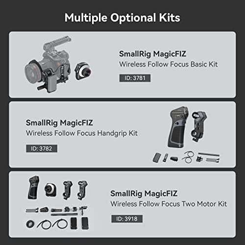 Smallrig Magicfiz Wireless Siga Kit de Controlador de Foco, Controle de Foco da Lens com Mão -Grip, Módulo de Controlador