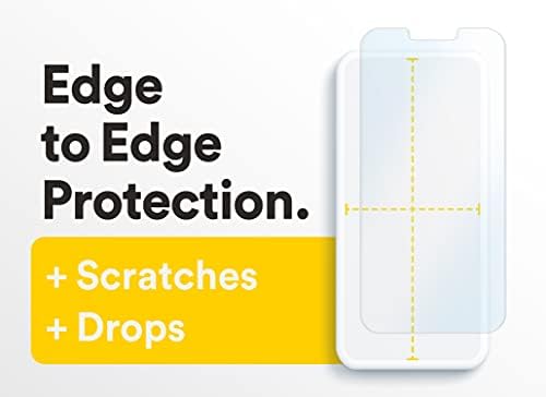 Bodyguardz Pure 2 Edge Screen Protector para iPhone 13 Pro e iPhone 13, vidro temperado com força máxima com cobertura de