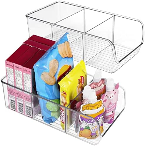 2 Pacote Organização da despensa Organizador de pacotes de alimentos e caixas de armazenamento, caixas de armazenamento de