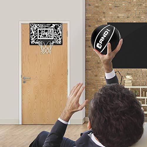 E 1 sobre a porta Mini argal: - 18 ”x12” Fácil de instalar aro de basquete portátil com aro de aço, inclui mini basquete