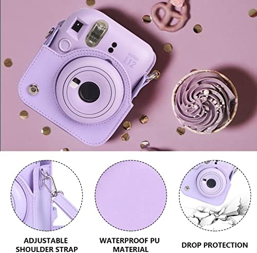 Acessórios Caiyoule para Fujifilm Instax Mini 12 pacote de câmera instantânea Inclua Pu Leather Instax 12 Case + Mini Picture