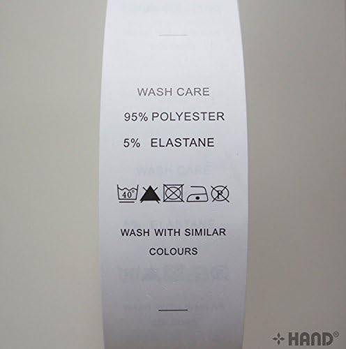 Rolo de branco de 25 mm de 25 mm para imprimir rótulos de cuidados com lavagem - Material de tecido de papel de poliéster -