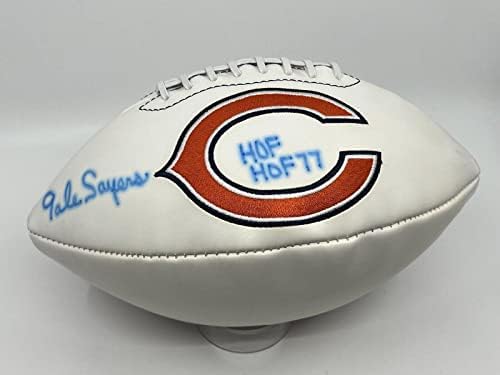 Gale Sayers Chicago Bears Hof assinado Autograf White Panel Football PSA DNA *33 - Bolsas de futebol autografadas
