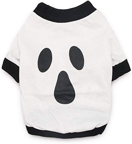 Nacoco Halloween Dog Ghost Hoodies Pet Camiseta de inverno Gato roupas quentes de camiseta engraçada para cães pequenos
