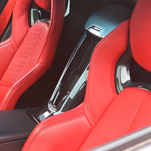 Controle do centro de fibra de fibra de carbono Crosselec entre os assentos Tampa de acabamento para Chevrolet Corvette C8 2020-2023