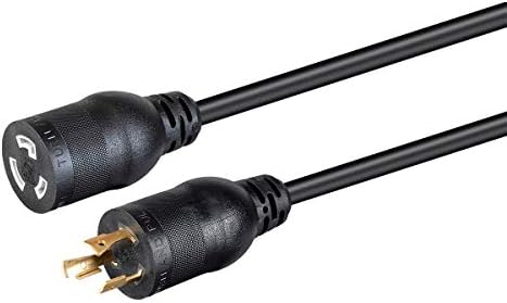 Monoprice Cordão de extensão pesada - 12 pés - preto | Connectores de travamento-NEMA L5-20P para NEMA L5-20R, 12AWG, 20A,