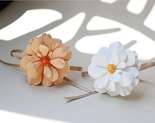 Huangdou Flores suaves aromaterapia carros de perfume aberturas dentro de pingente decorativo Fragrância leve Difusão em gesso