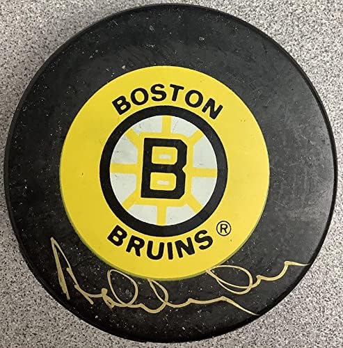 Bobby Orr assinado Hóquei Puck NHL Boston Bruins Autograph JSA HHOF Top 100 - Pucks de NHL autografados