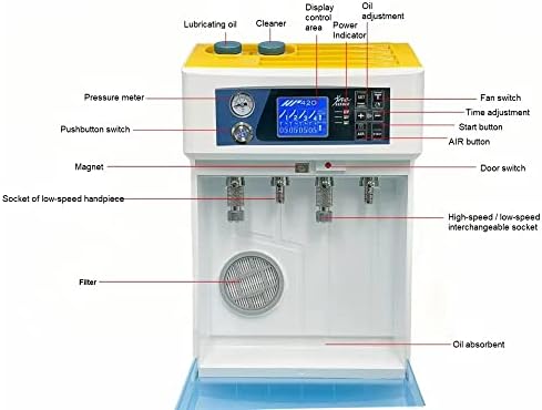Sistema de limpeza de peças de mão nski odor de lubrificante Manutenção de dispositivos de manutenção Máquina de limpador de lubrificador