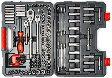 Crescente 142 PC. 1/4 , 3/8 e 1/2 Drive 6 e 12 Point Standard & Deep SAE/MECHONICS TOOL TOOL