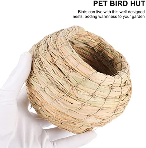 YARNOW HAVE GRAVA FINTH THEAVING BESMANTE CANARY pendurado gaiolas de tecido, House fornece gaiola de criação de pássaros cabana